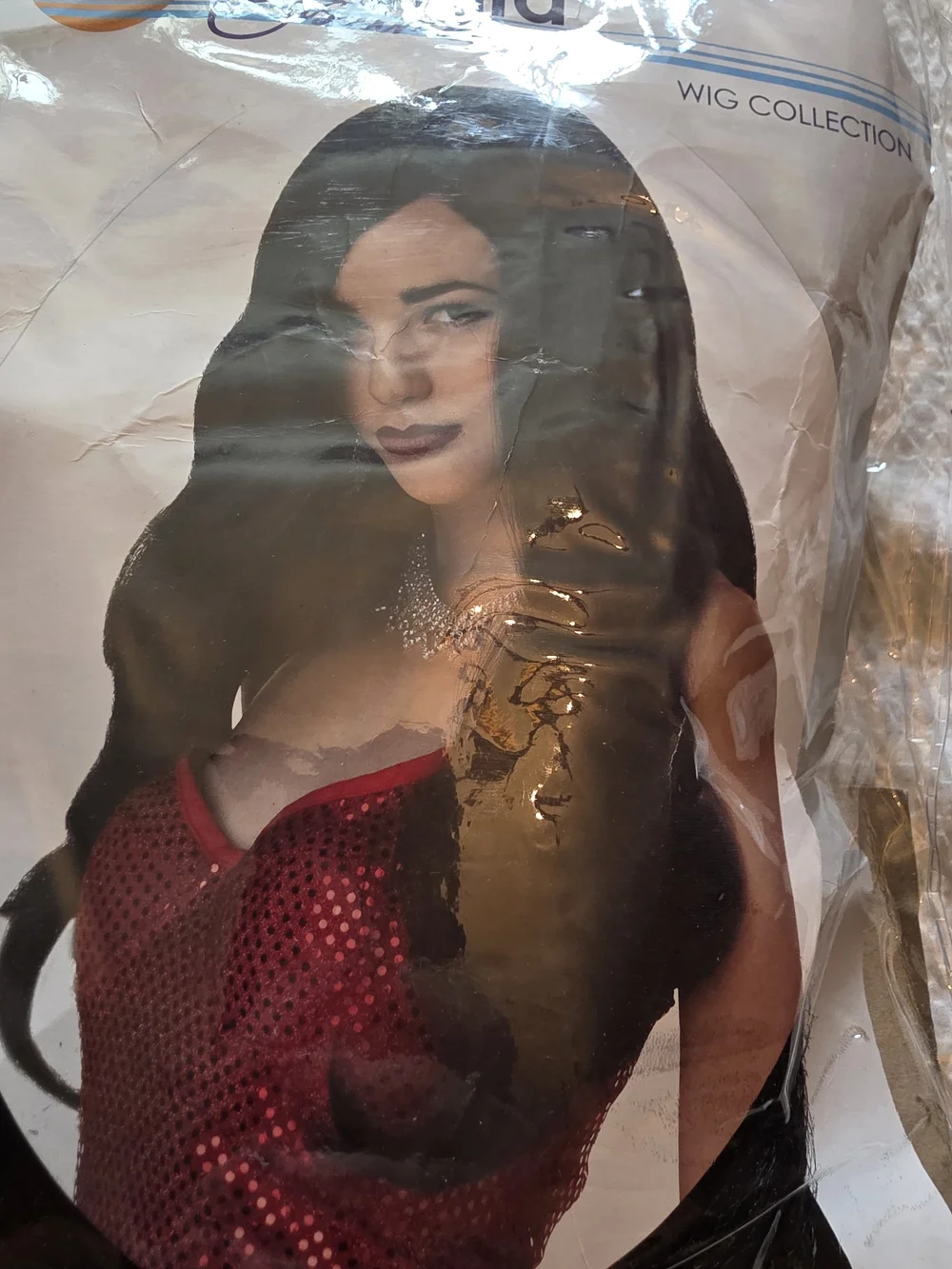 California Costumes Black Long Wig  Silver Screen Sinsation